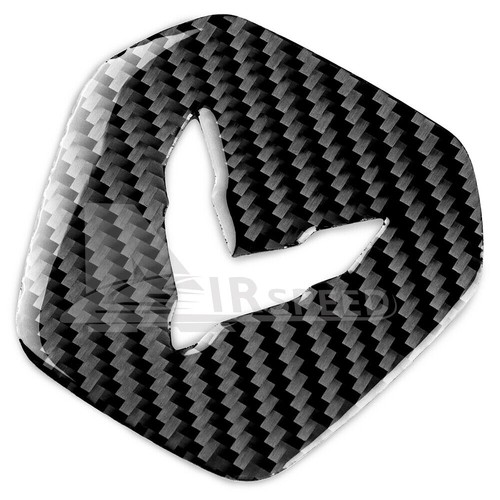Black Carbon fiber Steering wheel Center Trim Sticker Fits Corvette C8 2020-2023 - Picture 5 of 8