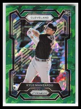 2024 Panini Prizm Prizms Green Ice #154 Kyle Manzardo