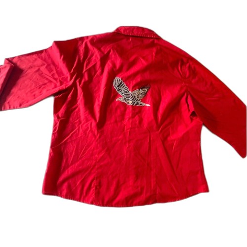 Vintage Unique Fashions Strass ADLER Knopfleiste Shirt Top Größe 1X - Bild 6 von 12