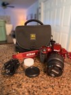 New ListingNikon D3300 Dslr Camera Red + 18-55mm Lens + Case & Strap – Excellent!