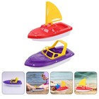2Pcs Kids Beach Speedboat Toys Baby Beach Toys Plastic Sailboat Playthings