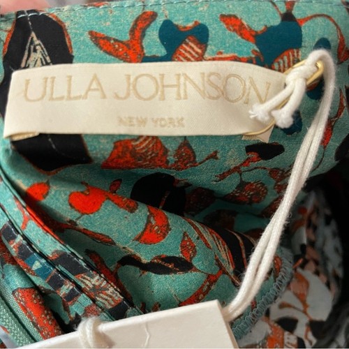 Ulla Johnson Essie Cutout Pintucked Floral Poplin Camisole Green Women’s Sz 14 - Picture 8 of 8