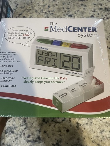 MedCenter The Original Monthly Medication Organizer with Easy Set Reminder Clock - Picture 3 of 6