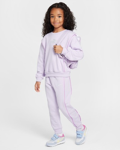 Girls Nike Doll French Terry Jumpsuit - Pink - Cotton Gauze