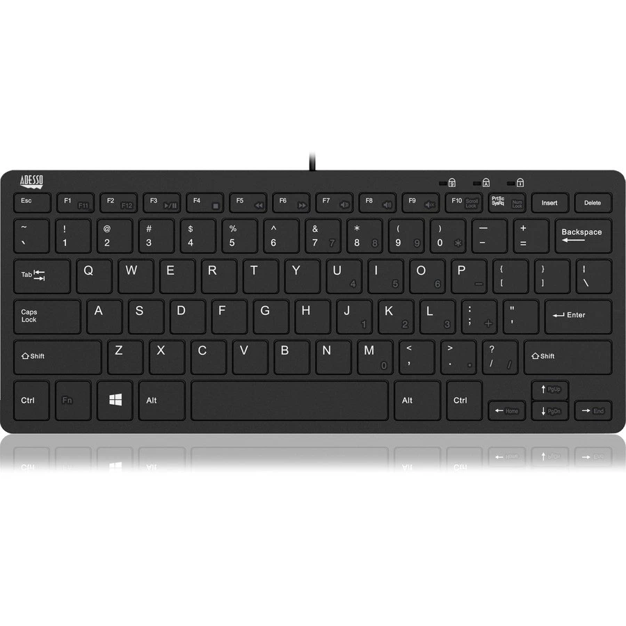 Adesso Slimtouch 510 Mini Keyboard With Usb Hubs - Cable Connectivity - Usb - Image 3 of 4