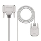 NANOCABLE 10.14.0802 Serial RS232 Communication Cable, Null Modem DB9/H-DB25/M, 