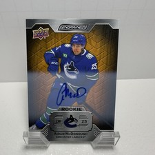 Upper Deck Engrained 2023-24 Rookie Oak Autograph McDonough #147 Canucks