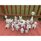 Lot of 16 Vintage Ceramic Poodle Dog Figurines Mid Century Made in Italy