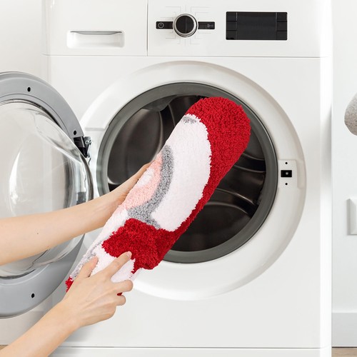 Weihnachtsmann Badteppiche für Wohnzimmer Rot Weihnachten Teppich Saugfähig Waschbar... - Bild 9 von 9