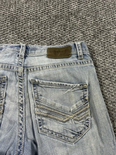 BKE Jeans Adult 30 Blue Denim Alec Straight Leg Stretch Faded Buckle Mens - Picture 7 of 8