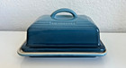 Le Creuset Double Stick European Butter Dish Marine Blue HTF!!!