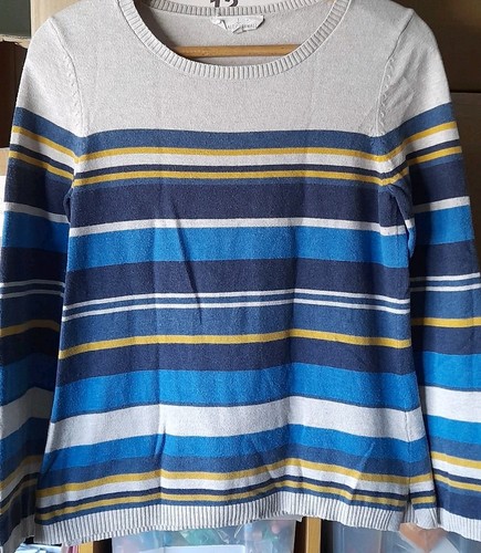Seasalt Cornwall Ships Company Jumper Size 10 Lightweight Multicoloured Stripe - Picture 5 of 7