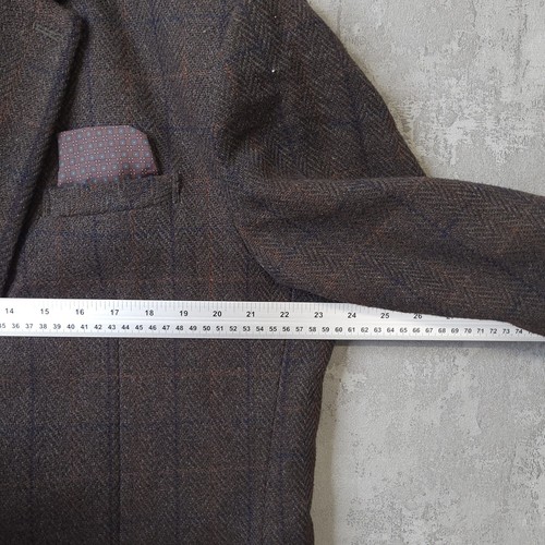 Conjunto de 2 piezas de chaleco y blazer regular Peacocks para hombre XL 44 marrón espiga - Imagen 12 de 15