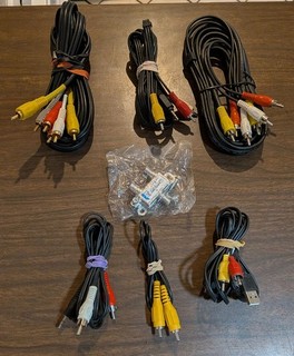 Coaxial cables Lot! Red Yellow White AV CORDS and more.