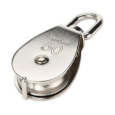 1-Pack M50 Single Pulley Block Stainless Steel Heavy Duty Hardware Single Whe...