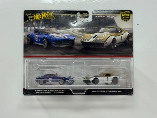 Hot Wheels Premium Corvette Stingray Coupe & COPO Corvette 2-Pack 1:64 Diecast - Bild 2 von 5