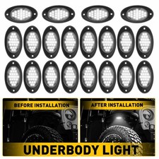 20X White Rock LED Lights Truck Offroad Underbody Neon Universal Underglow Lamp