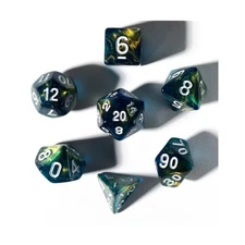 Sirius Dice Poly Set - Unearthed Treasure - Onyx (8) New