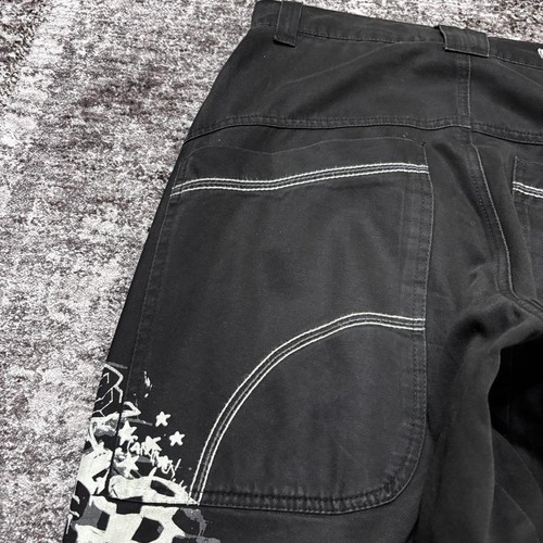 00s Y2K Sanroy Skater Baggy Pants Black JNCO Kikwear Style Wide Leg - Picture 10 of 11