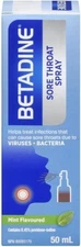 Betadine Sore Throat Spray Mint Flavoured- 50ml-Ships from USA