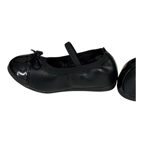 The Childrens Place Toddler Girl Ballet Flats~Size 6~Black Patent/Faux Leather - Picture 8 of 12