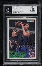 BAS 1993-94 Fleer Luc Longley #124 BGS Authentic Auto