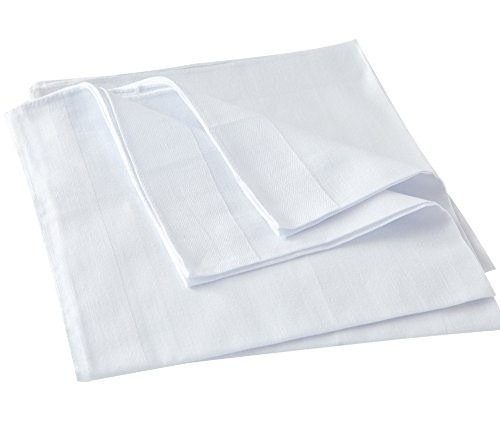 Damen Frauen reinweiße Taschentücher, 12 Zoll, 100 % Baumwolle, 12er Pack - Bild 2 von 4
