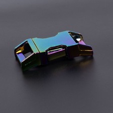Country Brook Design  3/4 Inch Contoured Iridescent Rainbow Buckles, 50 Pack
