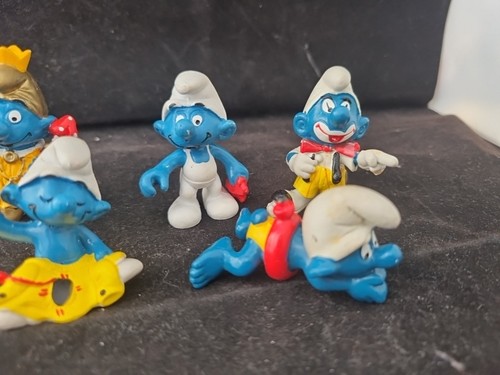 Vintage Smurfs Figure Bundle Of 5 Schleich - Picture 3 of 3