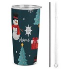 Personalized Stainless Car Mug Cup Custom Name Christmas Winter Gift with Straw