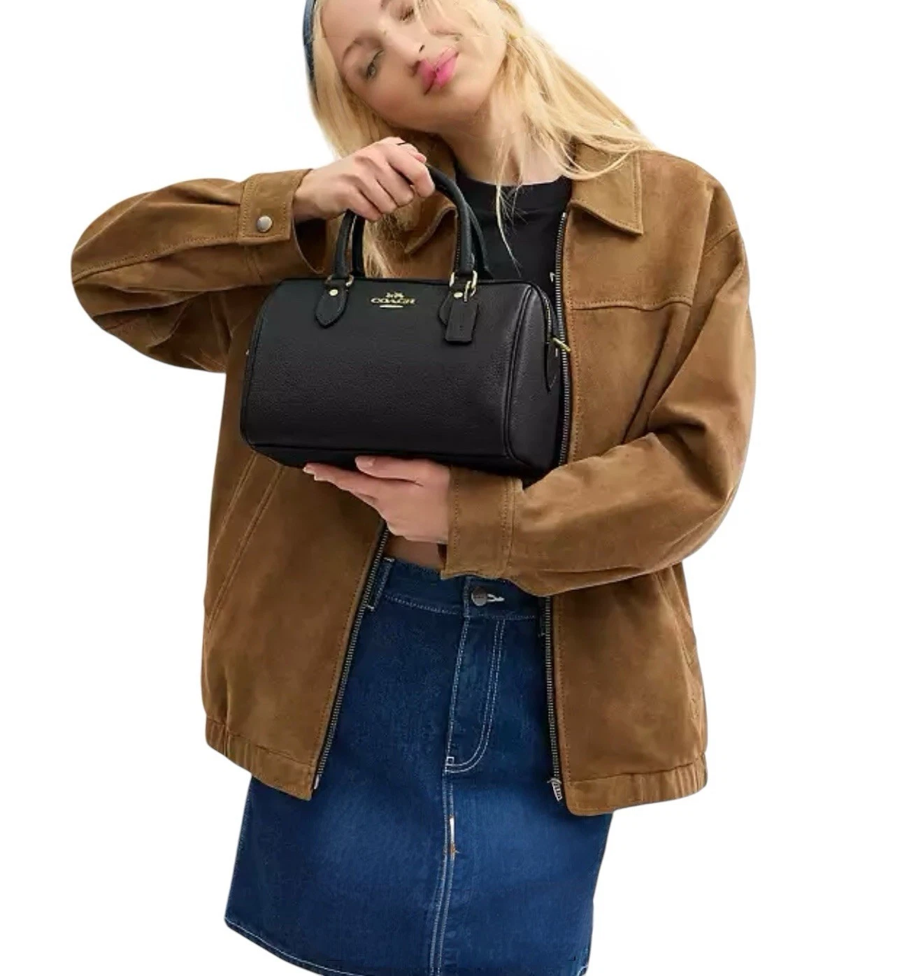 Borsa Coach Rowan nera CH282 nuova con etichetta