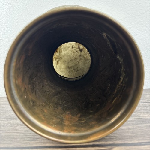 "Antiguo tambor de pátina de latón cobre en relieve vintage 13"" Darbuka Doumbek" - Imagen 23 de 24