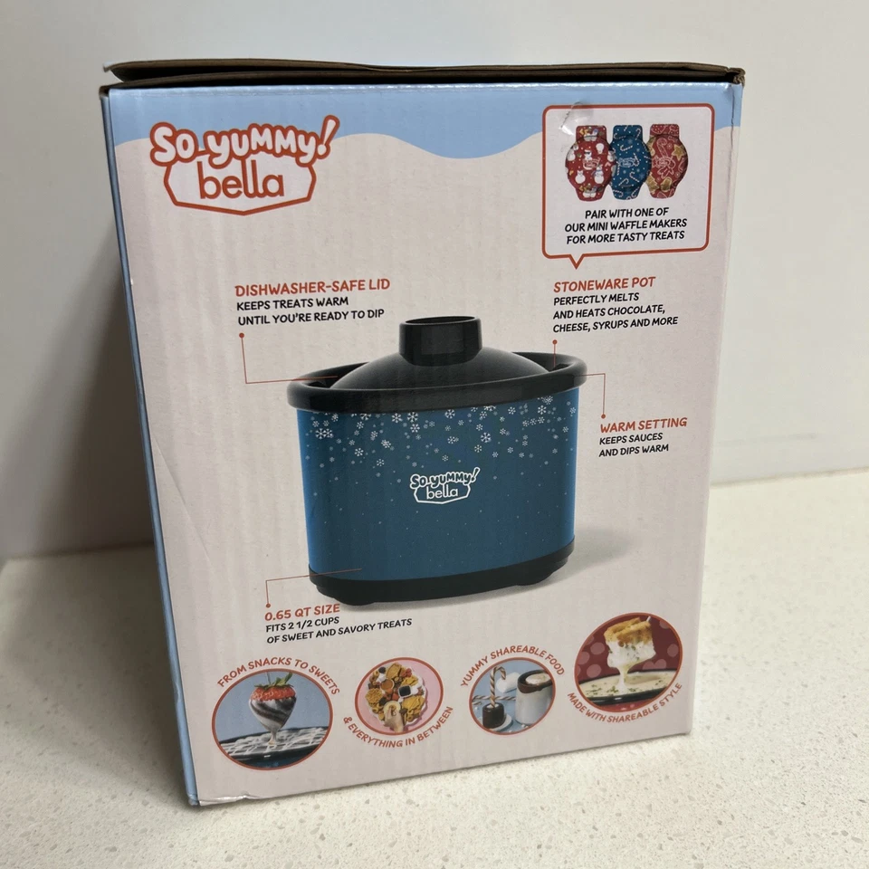 Набор электрического фондю So Yummy от Bella Mini Dipper бирюзовый безопасный для посудомоечной машины шоколад - Изображение 3 из 4