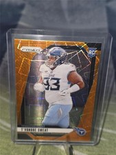 2024 Panini Prizm - Rookies T'Vondre Sweat #394 Orange Lazer Prizm (RC)