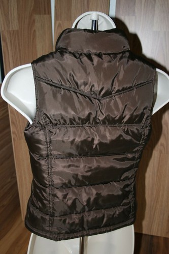 Steppweste Damen Medium frostfrei Druckknopftaschen braun Old Navy! - Bild 3 von 12