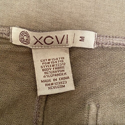 XCVI Ruched Leggings Size M Olive Green Skinny Pants Casual Chic Career Travel - Picture 4 of 10