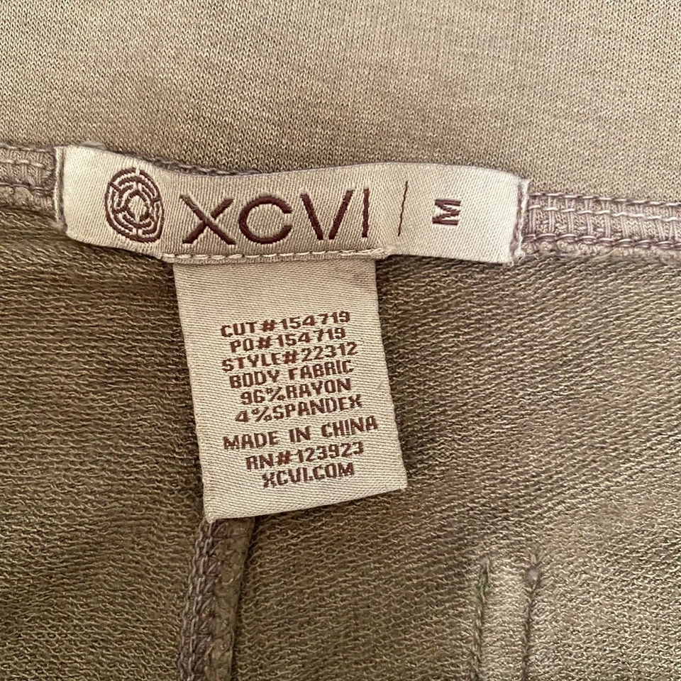 Leggings acanalados para mujer XCVI talla M verde oliva ajustados informales elegantes carrera viaje Foto 4 de 4