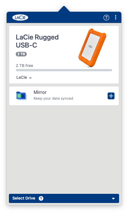 LaCie Rugged 2TB USB-C Portable Storage External Hard Drive, (STFR2000800-RC)