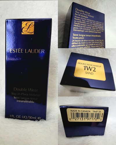 Estee Lauder Double Wear Stay-in-Place Makeup 1W2 SAND. 1 FL OZ / 30ml. NIB - Picture 2 of 2