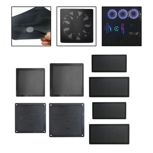 PVC Magnetic Cooling Fan Staubfilterabdeckung staubdicht schwarz für