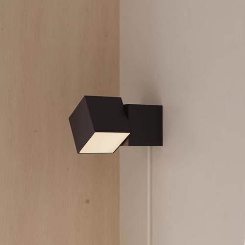 Rotatable Bedroom Bedside Wall Lamp LED Square Hallway Background Light Fixture - Picture 4 of 15
