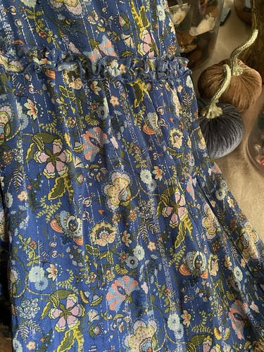 Anthropologie Ranna Gill Lyndsey Shimmer Maxi Midi Dress Boho Gr. M Neu mit Etikett - Bild 17 von 20