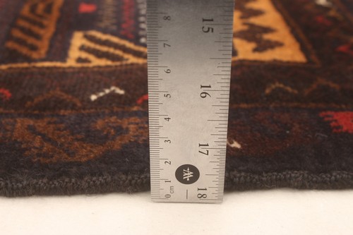 Vintage Hand-Knotted Area Rug 3'7" x 6'3" Traditional Wool Carpet - Picture 6 of 9