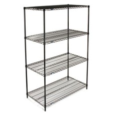 Nexel Wire Shelving Black Epoxy 48"W X 24"D X 63"H