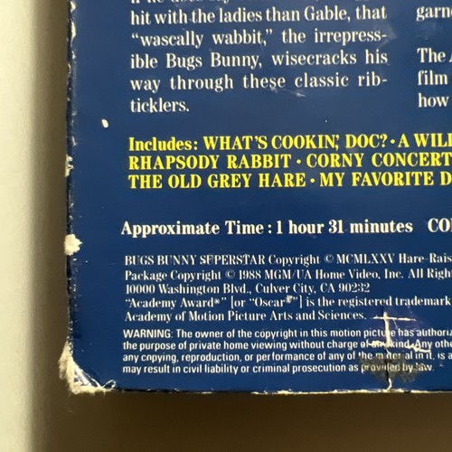 Bugs Bunny Superstar VHS Full Length Feature Film! Cartoon MovieStars What’s Up? - Picture 14 of 24