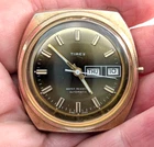 1975 TIMEX Viscount Day Date Calendar 38mm Automatic Watch Movement PARTS REPAIR