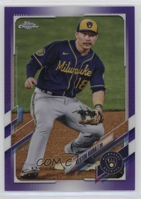 2021 Topps Chrome Purple Refractor /299 Keston Hiura #211 0q3