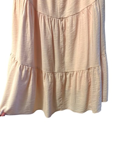 Lulus Tied With Love Light Pink Tiered Tie-Back Midi Dress Size S - Picture 6 of 10