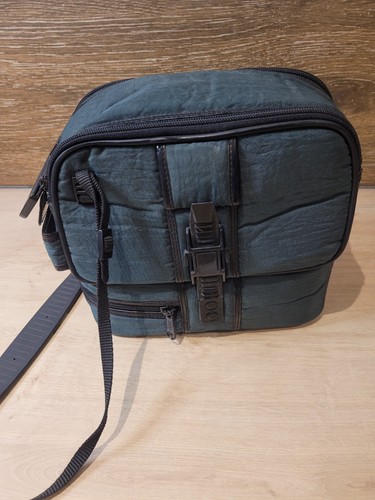 Sony Camera Bag Vintage 90s Bag With Strap. Green Red Cheque Inside. Double Bag - Picture 4 of 10