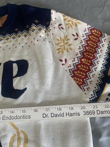 Mens Lite Beer Xmas Sweater Size Medium Pullover Super Soft Winter Theme EUC - Picture 5 of 7